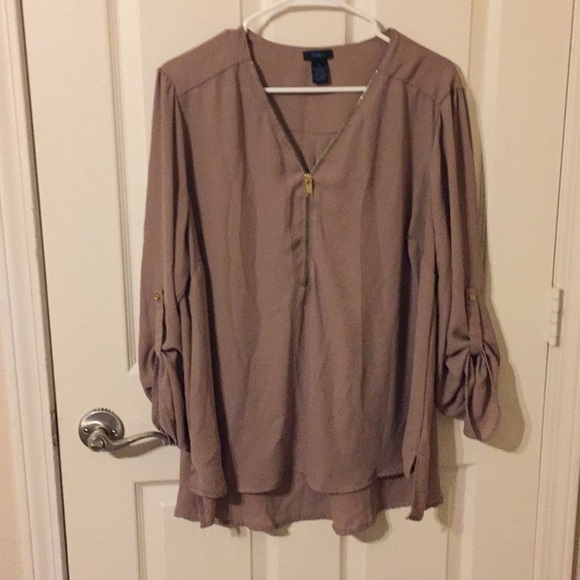 Rue21 Tops - Sheer tan blouse.